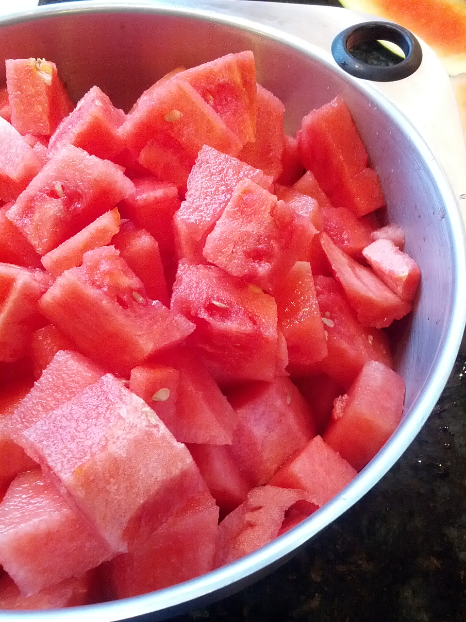 chopped watermelon