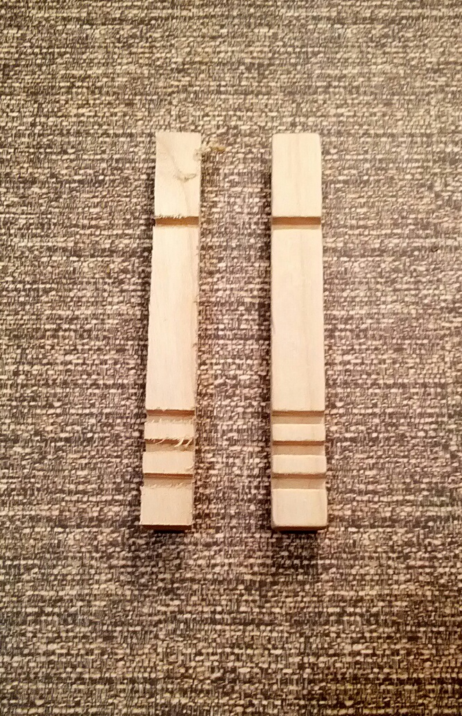 Clothespin half after and before tumbling