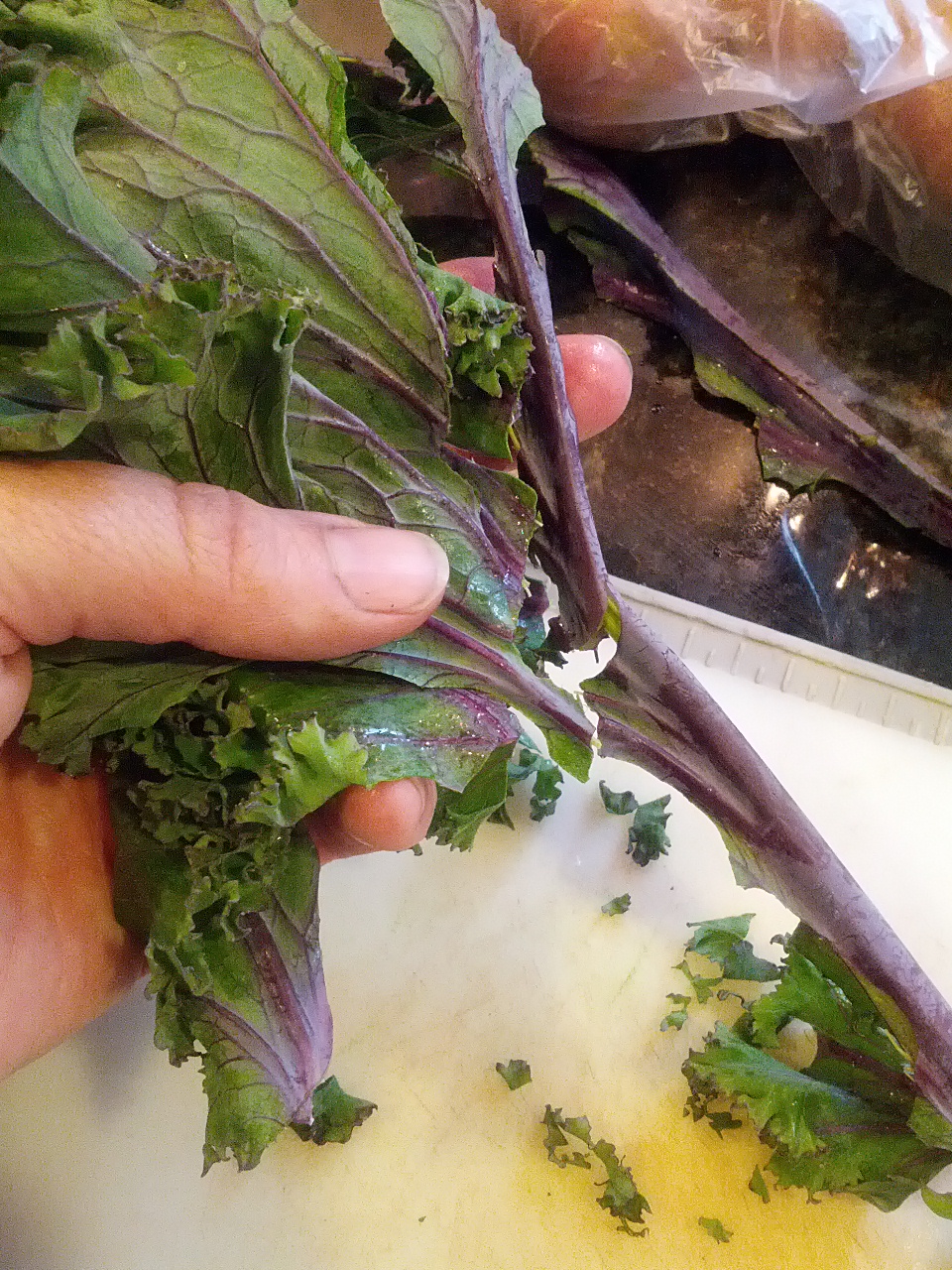 Prepping Kale