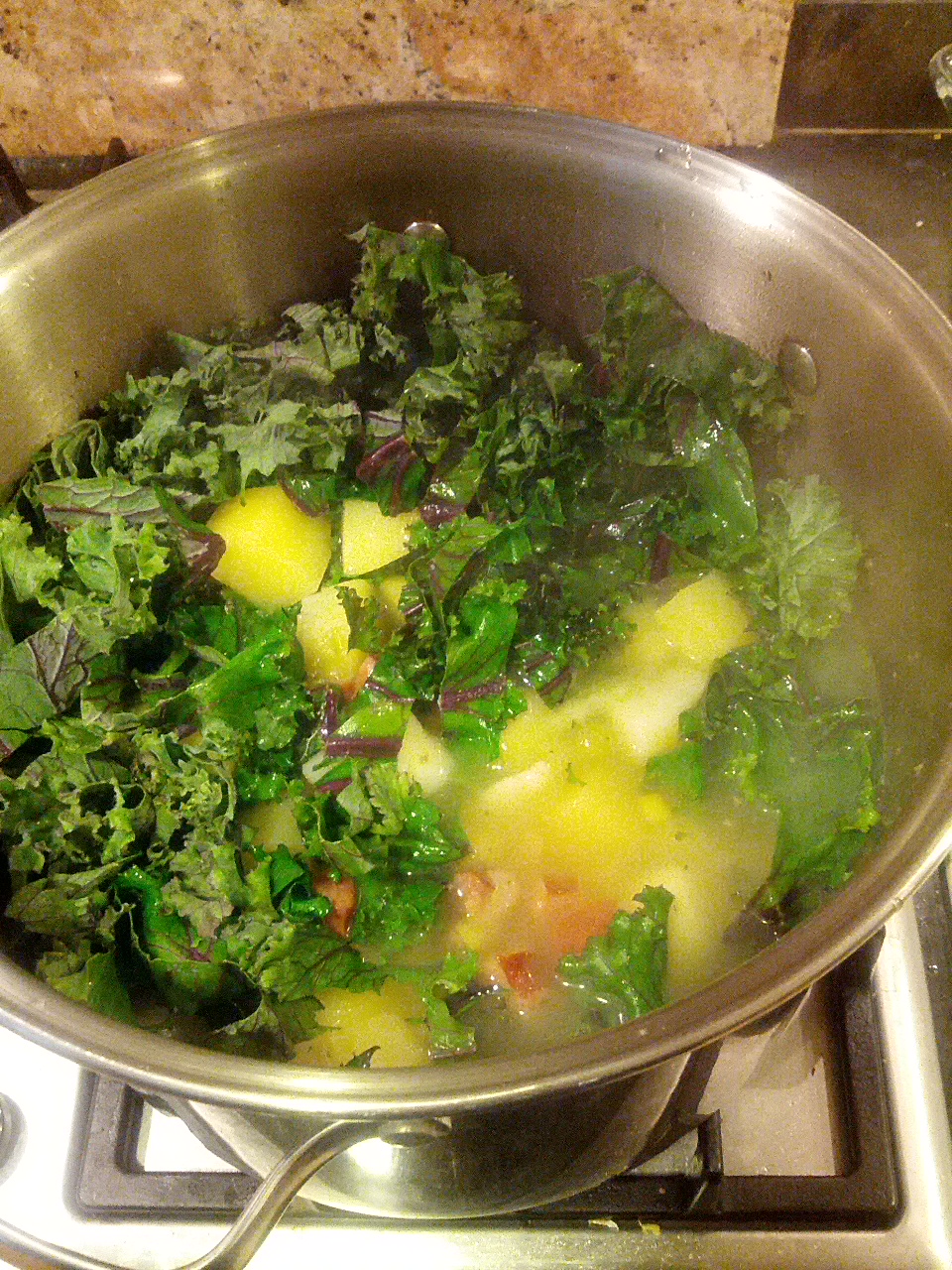 kale in soup