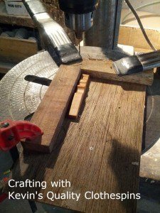 Drilling holes for Clothespin Trivet