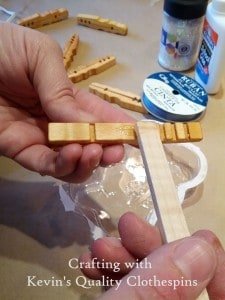 Gluing halves for snowflake craft