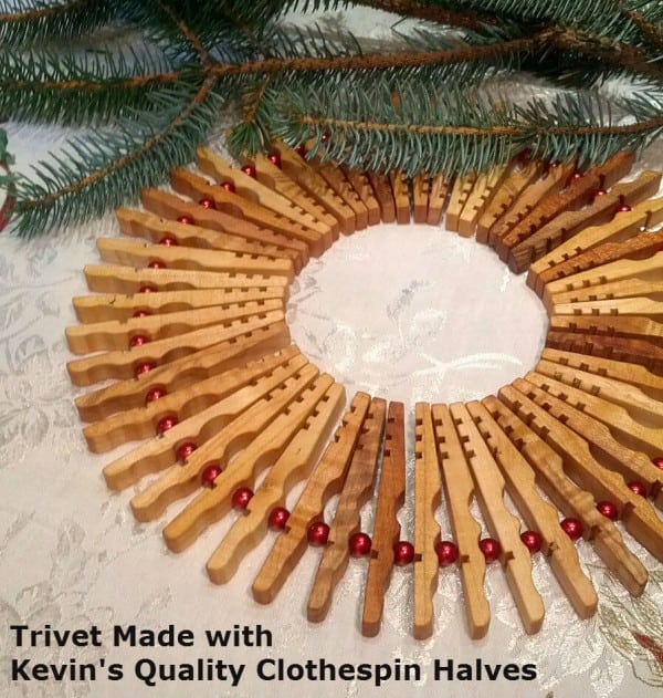 trivet made with kevins quality clothespins