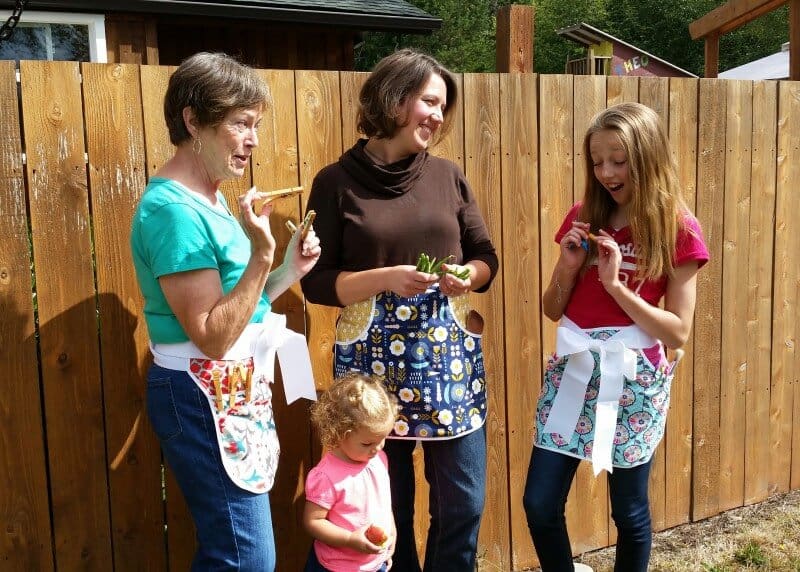 Lady and the Carpenter Aprons